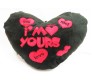 Love Heart Black I M Yours Pillow With I Love You Music on Press Large Size[12 x 17 inches]